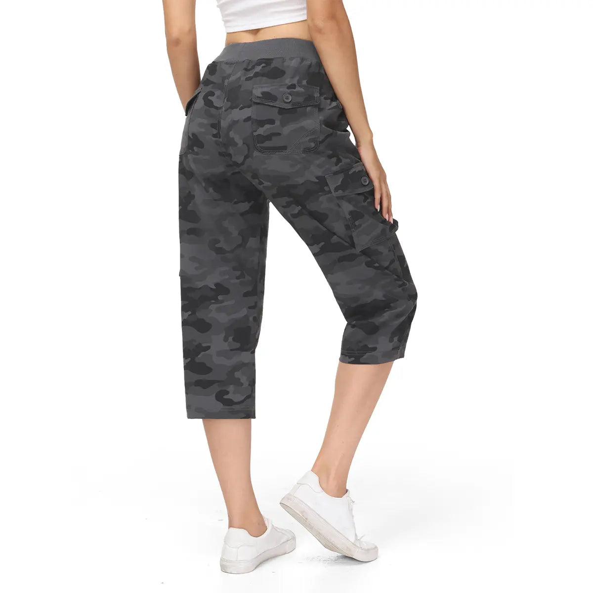 ✨✨Womens Lightweight Capris Hiking Pants 6 Pockets Quick Dry Cargo Outdoor Trip Loose Shorts COMFY  MOMS OVER 30