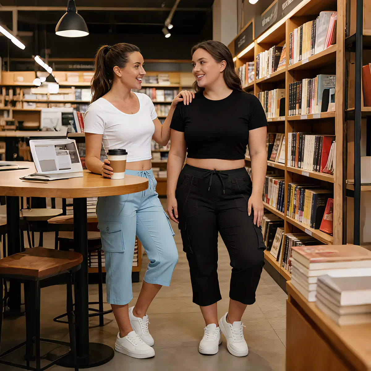 ✨✨Womens Lightweight Capris Hiking Pants 6 Pockets Quick Dry Cargo Outdoor Trip Loose Shorts COMFY  MOMS OVER 30