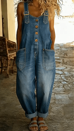 📦📦LAST DAY SAVE 49% ⏰Women's Casual Denim Jumpsuit With Adjustable Buckle